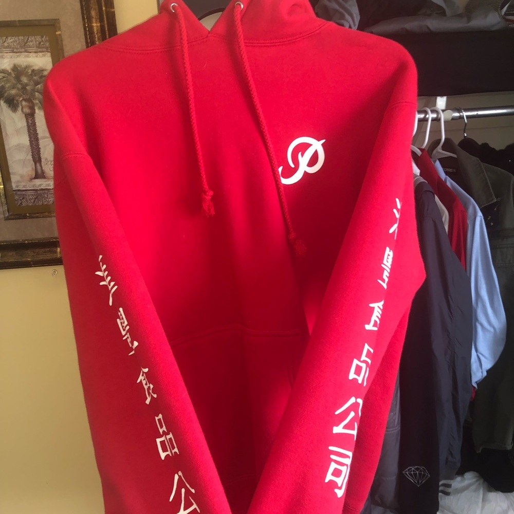Red primitive X Huy Fong Food hoodie